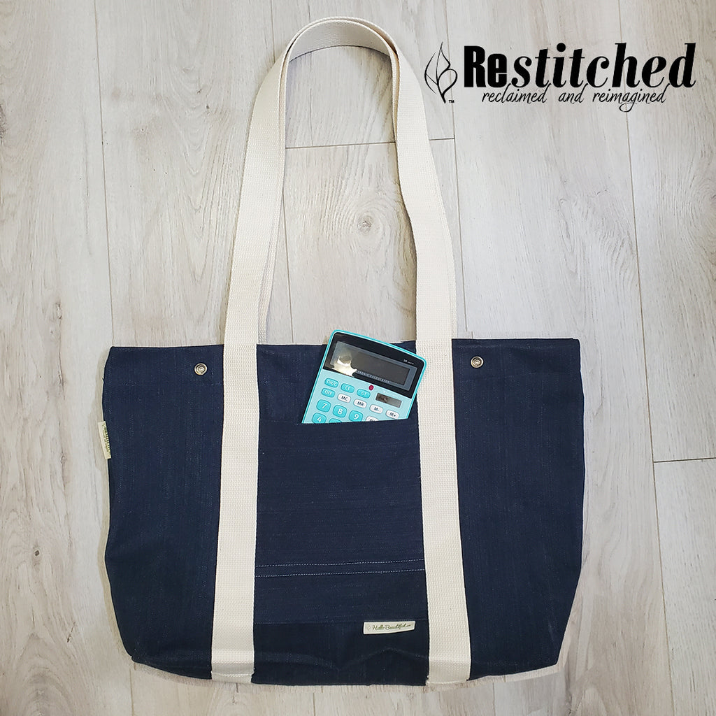 BAG: Restitched Circular Strapped Tote Bags  ON SALE !